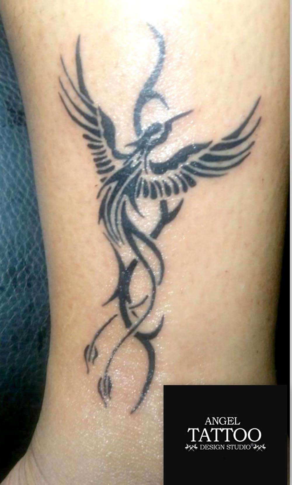 Infinity Tattoo with Names and Birds